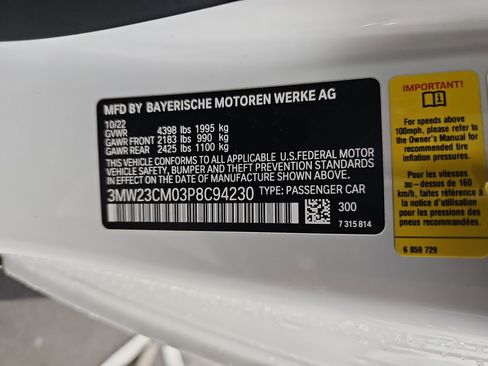 Certified 2023 BMW 230i Coupe w/ M Sport Package image 37