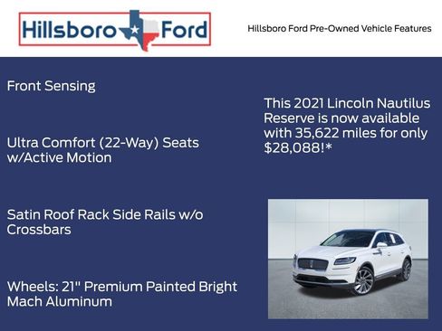 Used 2021 Lincoln Nautilus Reserve w/ Equipment Group 201A image 12