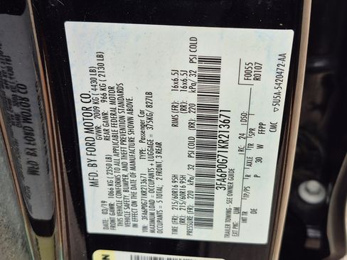 Used 2019 Ford Fusion S FWD image 35