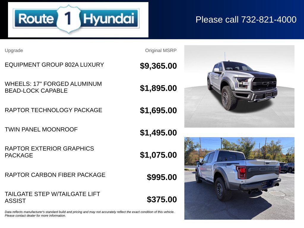 Used 2019 Ford F150 Raptor w/ Equipment Group 802A Luxury AWD/4WD image 27