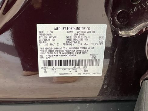 Certified 2022 Ford Explorer Limited w/ Equipment Group 301A image 15