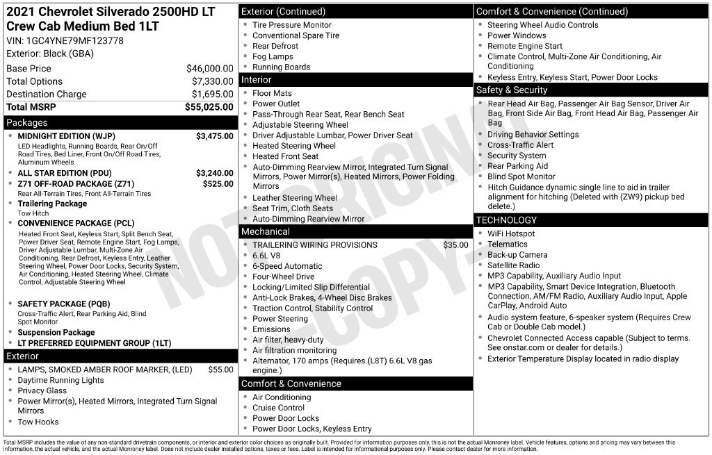 Used 2021 Chevrolet Silverado 2500 LT w/ Midnight Edition AWD/4WD image 25