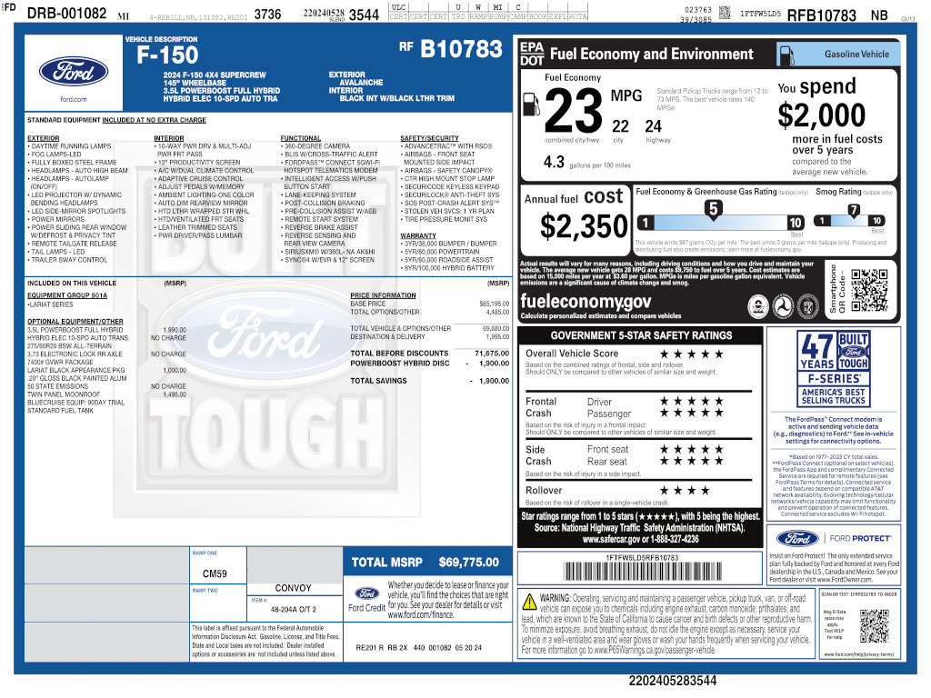 Used 2024 Ford F150 Lariat AWD/4WD image 4