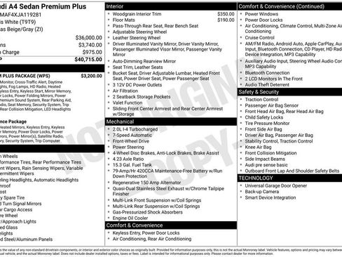 Used 2018 Audi A4 2.0T Ultra Premium Plus w/ Premium Plus Package image 6