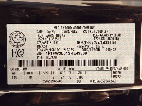 Used 2025 Ford F150 XLT w/ Equipment Group 301A Standard image 55