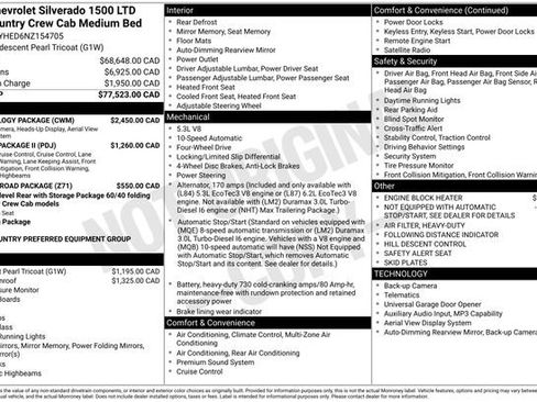 Used 2022 Chevrolet Silverado 1500 High Country w/ Technology Package AWD/4WD image 23