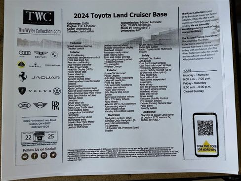 Used 2024 Toyota Land Cruiser w/ Premium Package AWD/4WD image 47