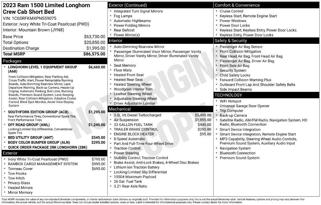 Used 2023 RAM 1500 Limited AWD/4WD image 6