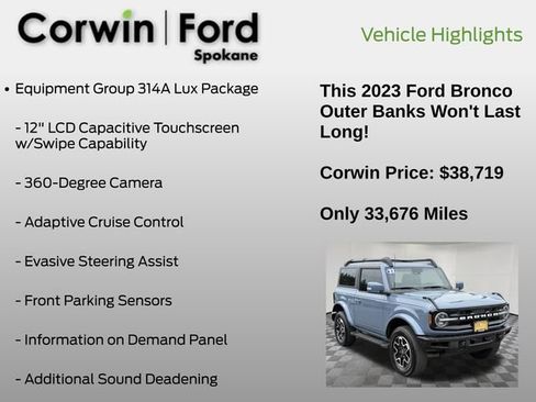 Certified 2023 Ford Bronco Outer Banks AWD/4WD image 7