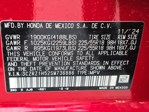 Certified 2025 Honda HR-V Sport image 34