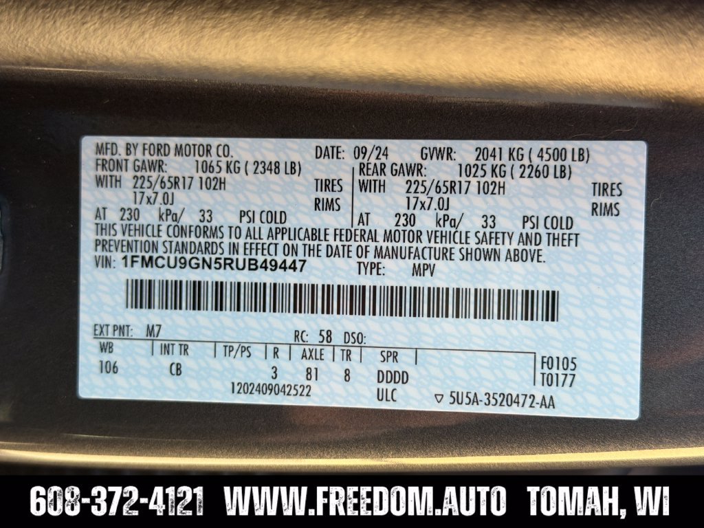 Used 2024 Ford Escape Active AWD/4WD image 28