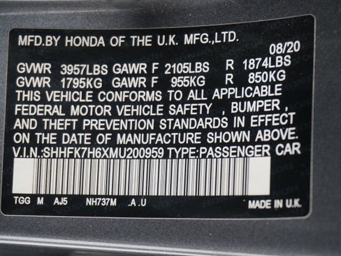 Used 2021 Honda Civic EX image 30