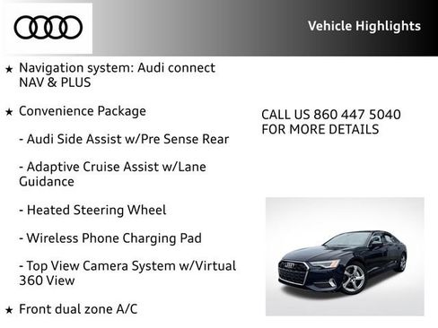 Certified 2024 Audi A6 2.0T Premium w/ Convenience Package AWD/4WD image 17