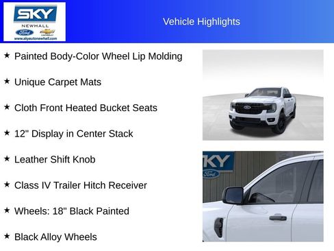 New 2025 Ford Ranger XLT w/ Equipment Group 301A High image 29