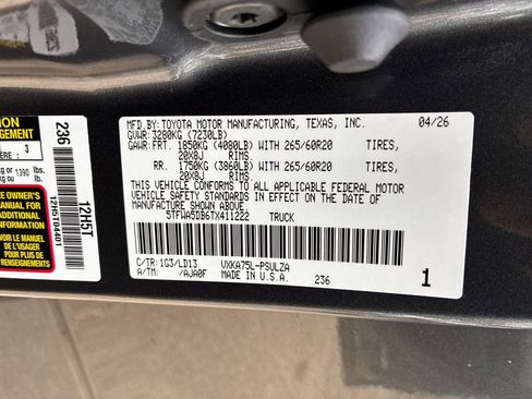 New 2026 Toyota Tundra Limited AWD/4WD image 55