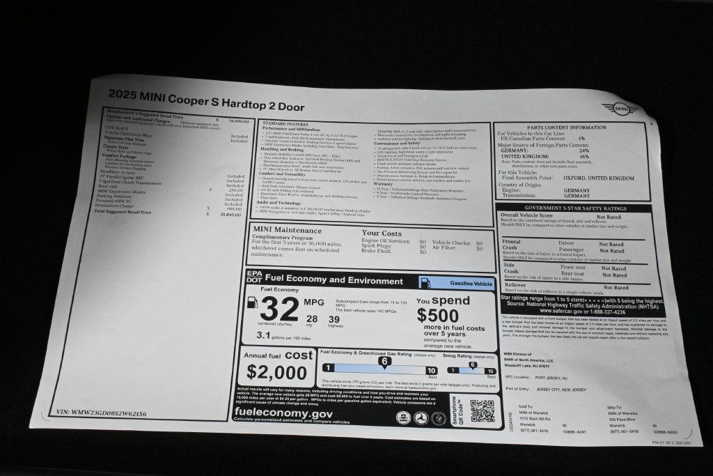 Certified 2025 MINI Cooper S FWD image 35
