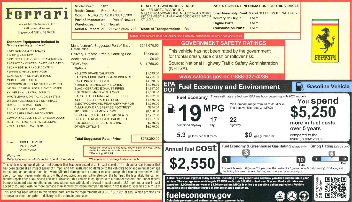 Certified 2021 Ferrari Roma RWD image 27