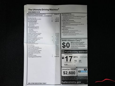 Used 2022 BMW X3 M M Competition w/ Competition Package image 80