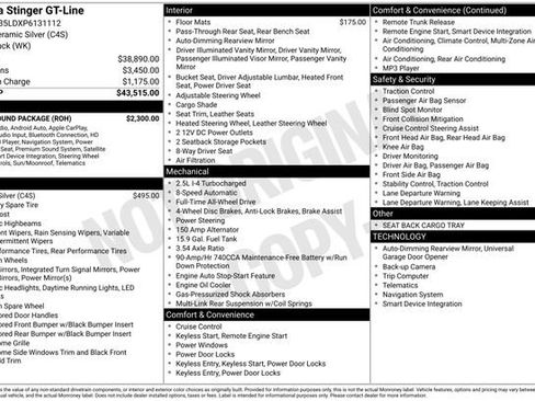 Certified 2023 Kia Stinger GT-Line w/ Sun & Sound Package image 32