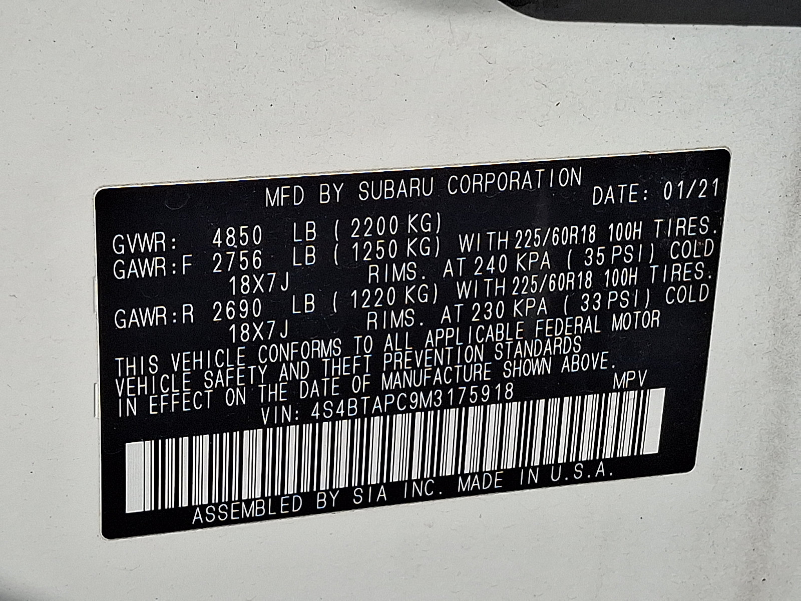 Used 2021 Subaru Outback Premium AWD/4WD image 28