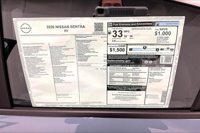 New 2026 Nissan Sentra SV w/ SV Convenience Package FWD image 36