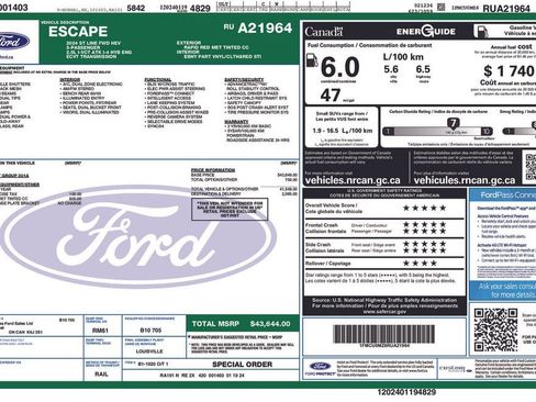 Certified 2024 Ford Escape ST-Line w/ Equipment Group 301A image 5