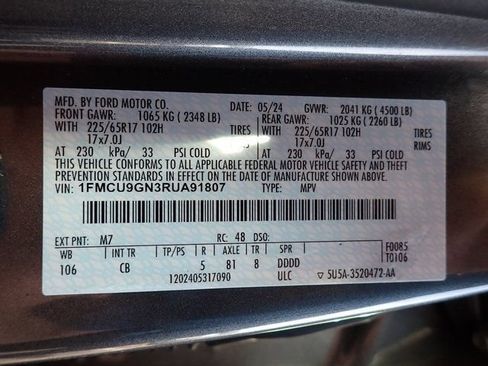 Certified 2024 Ford Escape Active w/ Tech Pack #1 AWD/4WD image 22