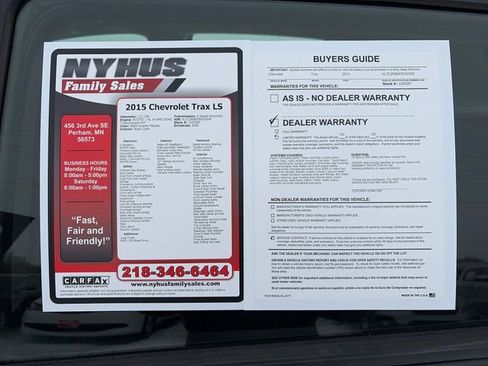 Used 2015 Chevrolet Trax LS image 44