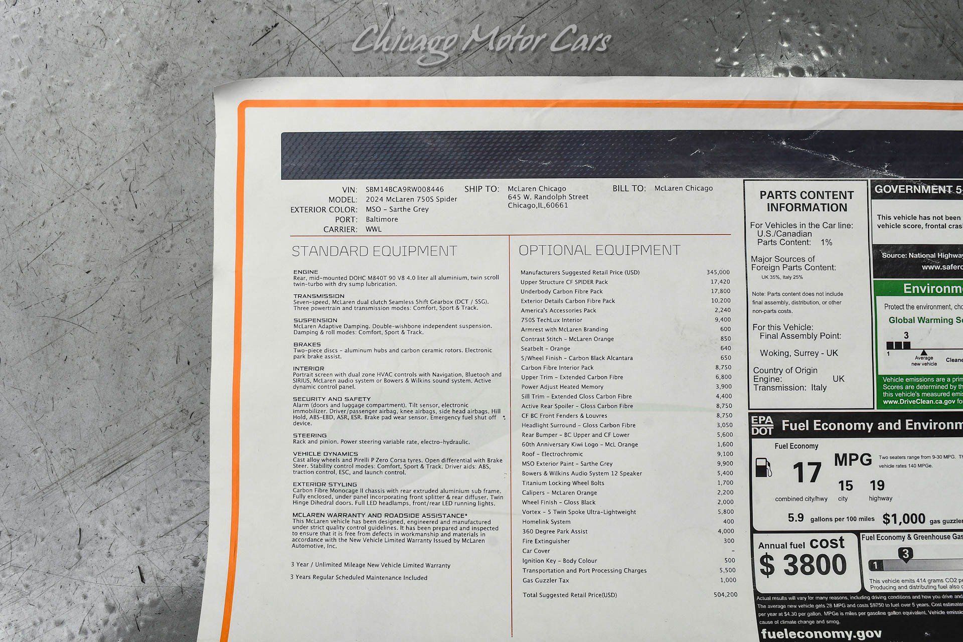 Used 2024 McLaren 750S Spider RWD image 31
