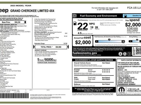 Certified 2023 Jeep Grand Cherokee Limited w/ Black Appearance Package AWD/4WD image 3