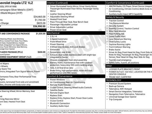Used 2015 Chevrolet Impala LTZ image 4
