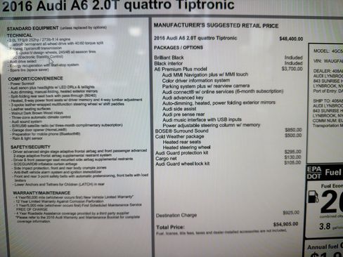 Used 2016 Audi A6 2.0T Premium Plus w/ Premium Plus Package image 21