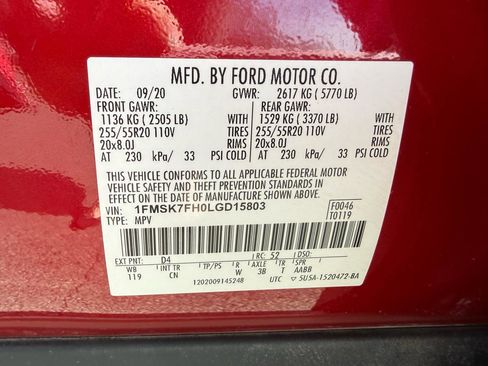 Used 2020 Ford Explorer Limited RWD image 51