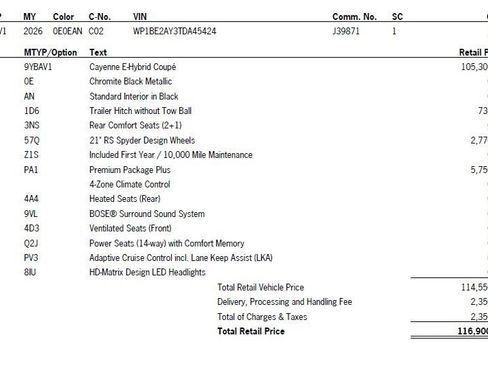 New 2026 Porsche Cayenne E-Hybrid Coupe image 40