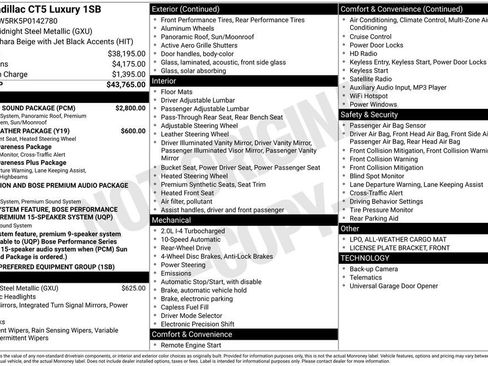 Used 2023 Cadillac CT5 Luxury w/ Sun And Sound Package image 30