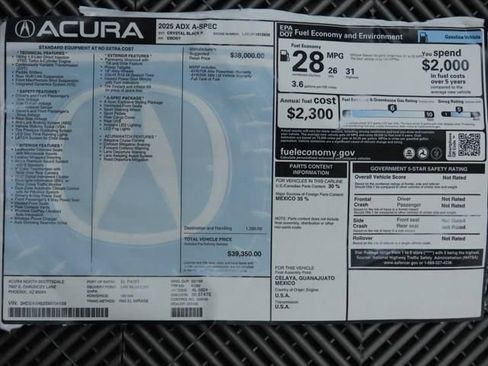 Used 2025 Acura ADX A-Spec image 10