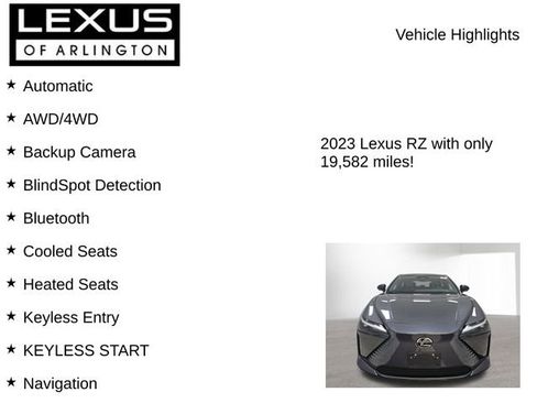 Used 2023 Lexus RZ 450e Premium w/ Technology Package image 8