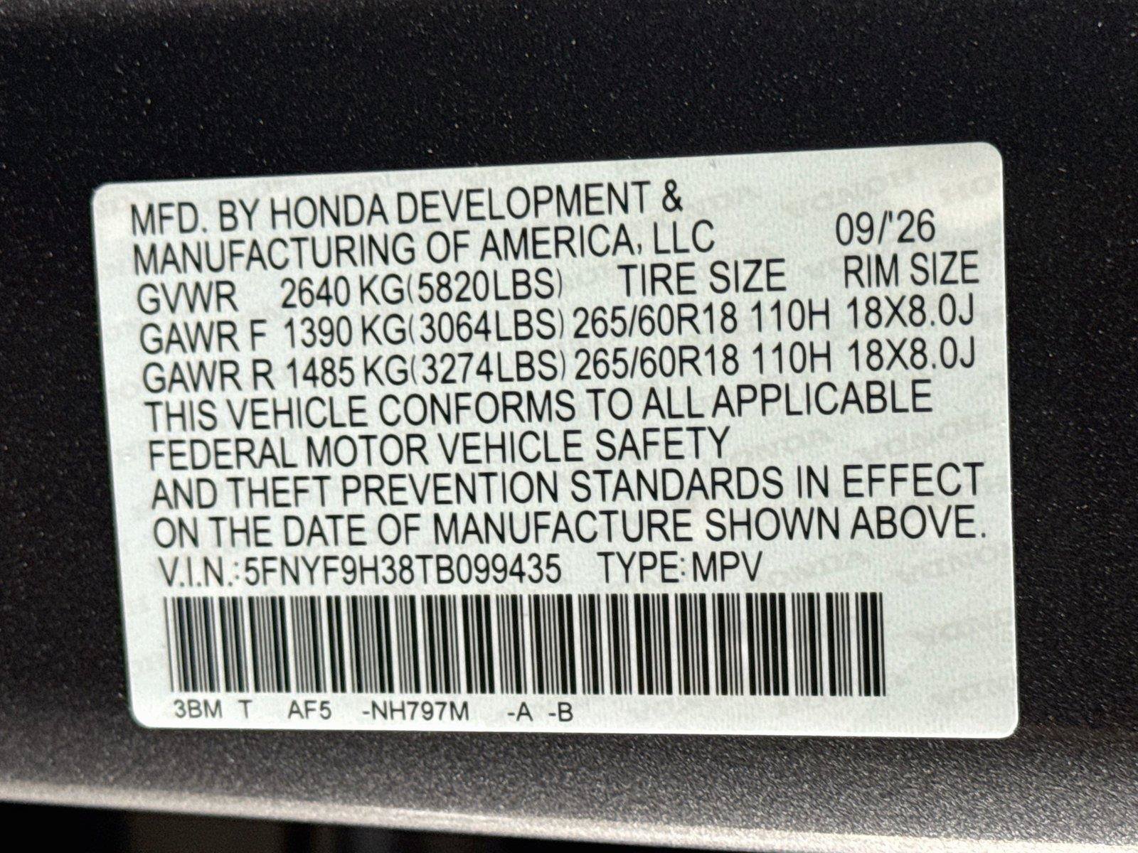 New 2026 Honda Passport RTL image 23