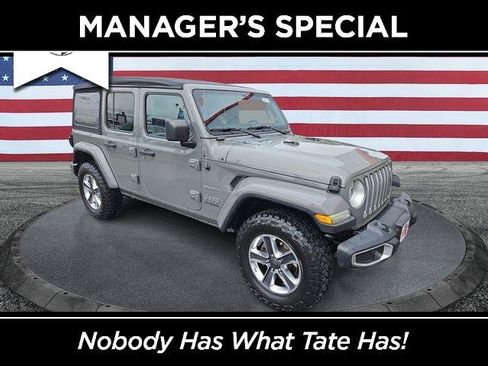 Certified 2020 Jeep Wrangler Unlimited Sahara w/ LED Lighting Group AWD/4WD image 1