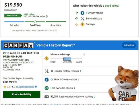 Used 2018 Audi Q5 2.0T Premium Plus image 3