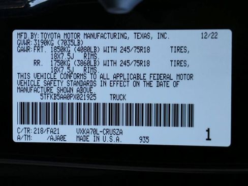 Used 2023 Toyota Tundra SR w/ SR Tow Package RWD image 32