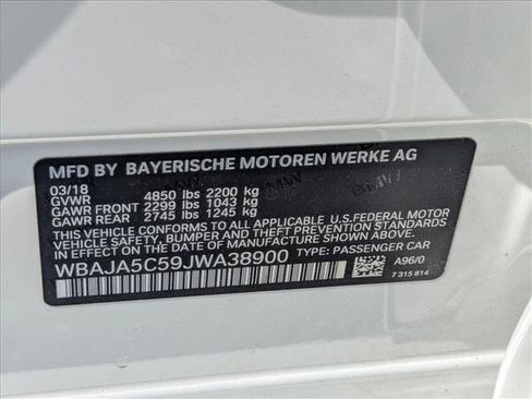 Used 2018 BMW 530i RWD image 16