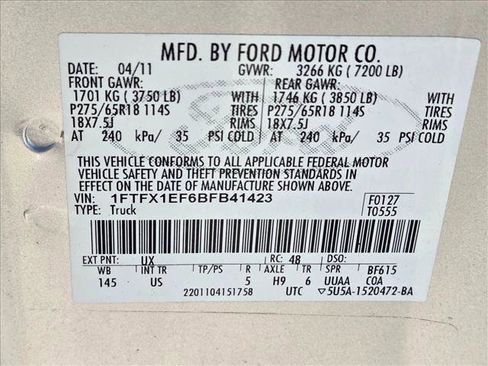 Used 2011 Ford F150 XLT w/ XLT Chrome Pkg image 22