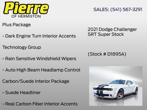 Used 2021 Dodge Challenger SRT Super Stock RWD image 18