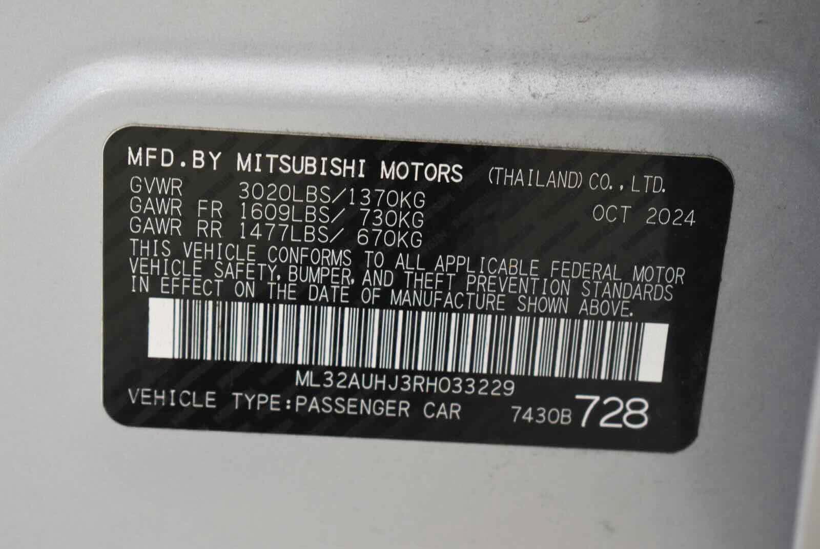 Used 2024 Mitsubishi Mirage LE FWD image 68