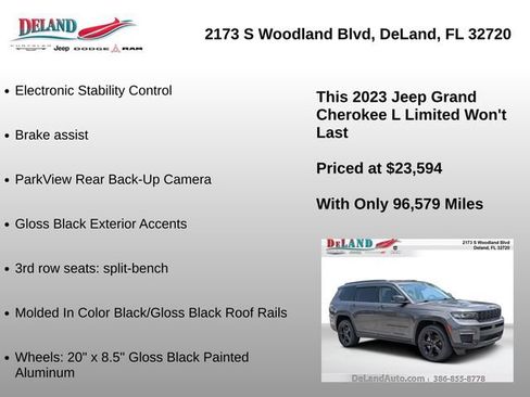 Used 2023 Jeep Grand Cherokee L Limited w/ Black Appearance Package AWD/4WD image 15