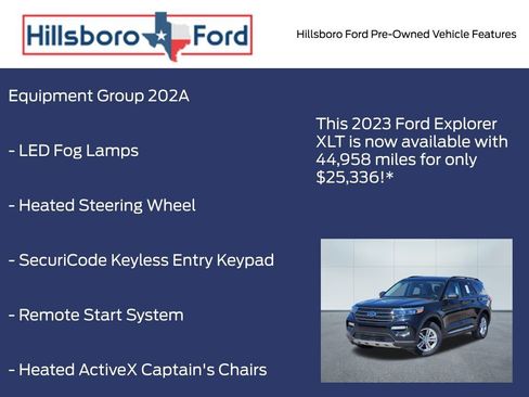 Used 2023 Ford Explorer XLT w/ Equipment Group 202A image 3