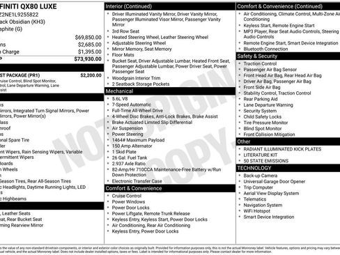 Used 2020 INFINITI QX80 Luxe w/ Proassist Package image 47
