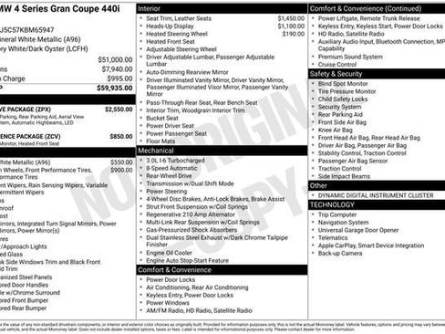 Used 2019 BMW 440i Gran Coupe w/ Executive Package image 32