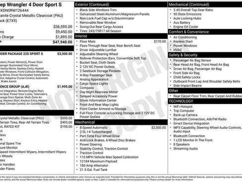 Used 2024 Jeep Wrangler Unlimited Sport AWD/4WD image 3